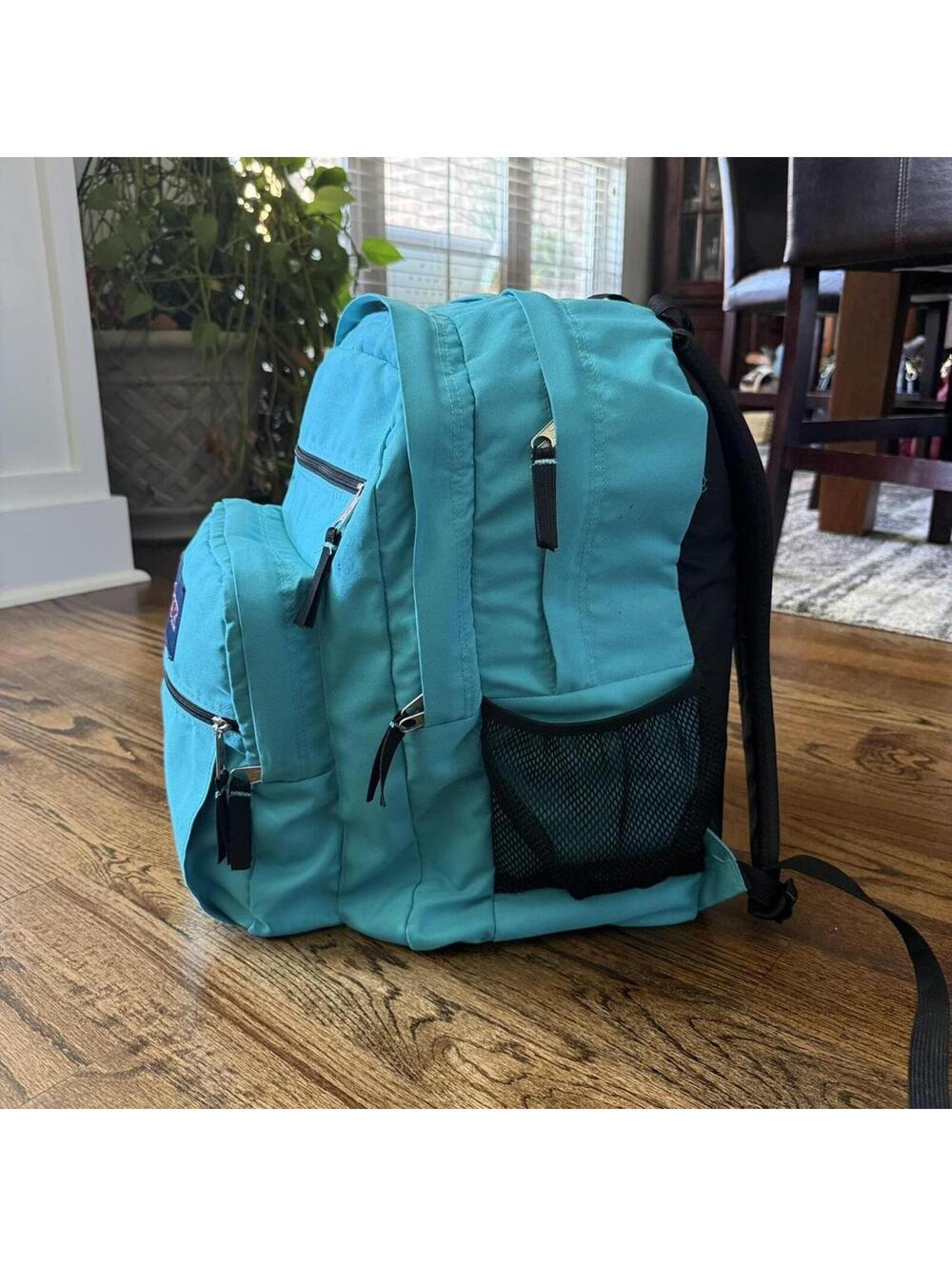 🎒 JanSport Big Student Backpack — Teal — Laptop School Bag - Picture 3 of 8